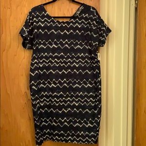 Old navy white and navy shift dress